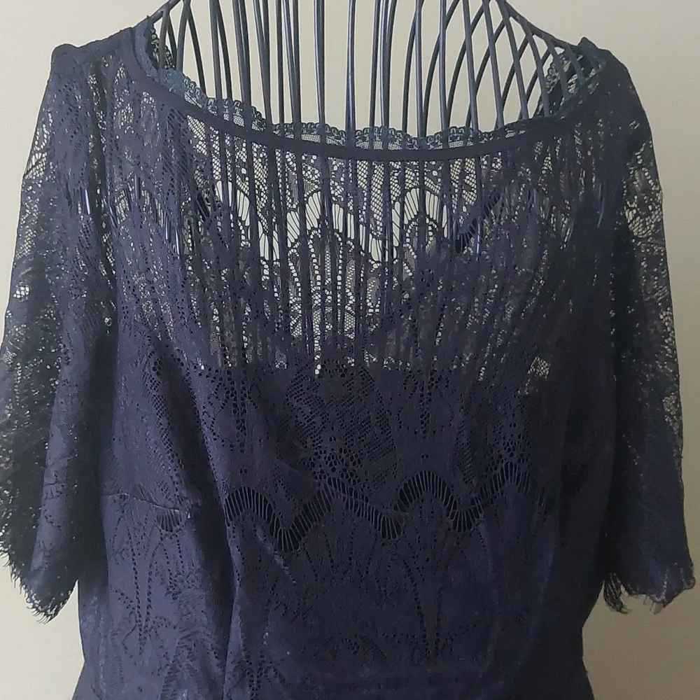🌟HOST PICK🌟 NINE WEST" size 14, dress, black lace - Picture 1 of 10